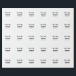 ミスター&ミセス 姓 日付 年 結婚記念品 ラッピングペーパー<br><div class="desc">デザイン</div>