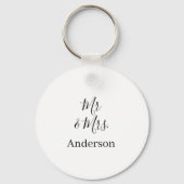 ミスター＆ミセス 姓 日付 年 結婚 記念品 キーホルダー (裏面)