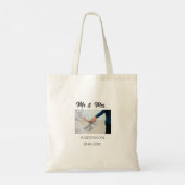 ミスター&ミセス 姓 日付 年 結婚 記念品 トートバッグ (裏面)