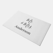 ミスター＆ミセス 姓 日付 年 結婚 記念品 ドアマット (アングル)