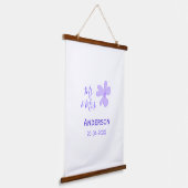 ミスター＆ミセス 姓 日付 年 結婚 記念品 吊り下げ型タペストリー (傾斜あり)