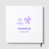 ミスター＆ミセス 姓 日付 年 結婚 記念品 g ゲストブック (裏面)