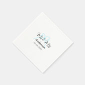 ミスター＆ミセス＋姓＋結婚式の日付＋年＋リボン スタンダードカクテルナプキン (角)