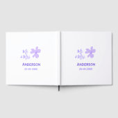 ミスター＆ミセス 家族名 日付 年 結婚 記念品 ゲストブック (全面)