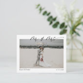 ミスター・ミセス（最終的に）おもしろいス結婚クリプト発表 ポストカード (スタンド正面)