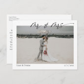 ミスター・ミセス（最終的に）おもしろいス結婚クリプト発表 ポストカード (正面/裏面)