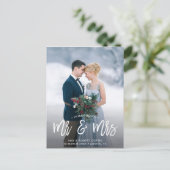 ミスター&ミセス | 結婚の発表葉書 ポストカード (スタンド正面)