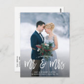 ミスター&ミセス | 結婚の発表葉書 ポストカード (正面/裏面)