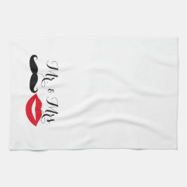 ミスター&ミセスTo Be Mustache & Lipsパーティー キッチンタオル