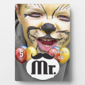 ミスター・ムスタヒー・リル・マン・ボーイレトロ誕生日 フォトプラーク (正面)