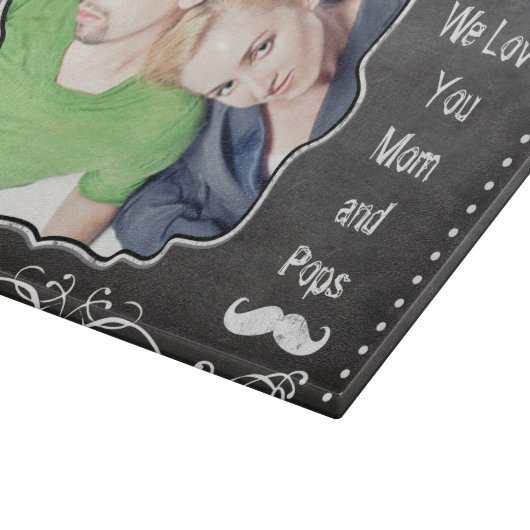 ミスター・ムスターヒップスター・パターン カッティングボード (角)