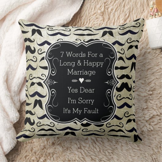 ミスター・ムスターヒップスター・パターン クッション (ブランケット)