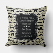 ミスター・ムスターヒップスター・パターン クッション (正面)