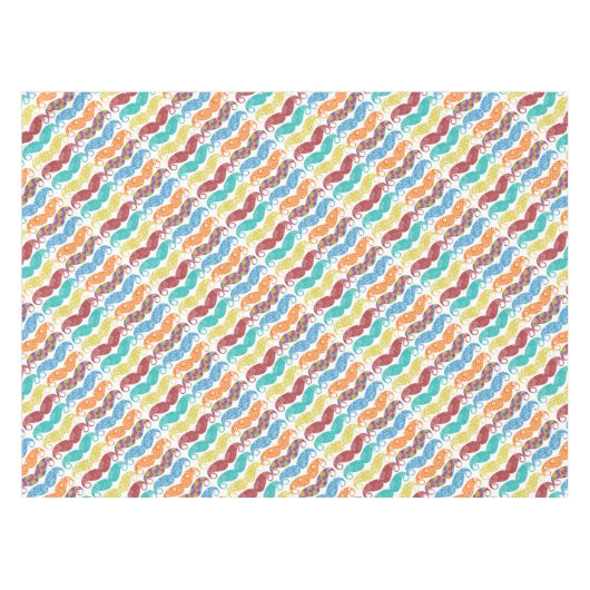 ミスター・ムスターヒップスター・パターン テーブルクロス (正面(横))