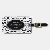 ミスター・ムスターヒップスター・パターン ラゲッジタグ (正面横)