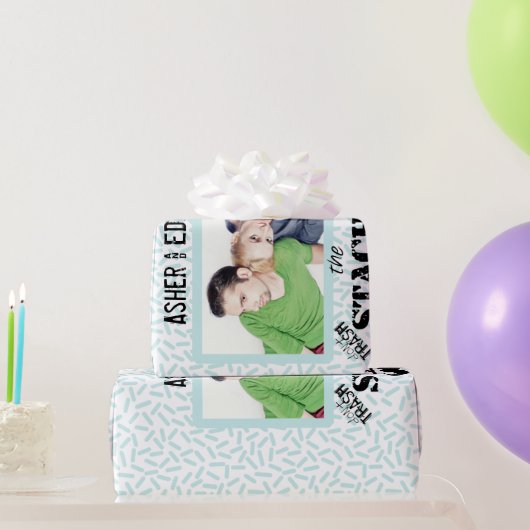 ミスター・ムスターヒップスター・パターン ラッピングペーパー (パーティーギフト)