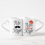 ミスター・ライツ&ミセス・always Right ペアカップ<br><div class="desc">Mr.RightとMrs.Always Right.恋人のための正しいカップ。ご自分の文字カスタマイズや画像を表示して、または表示された順序。</div>