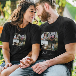 ミスター·ラブ·ニューライズ結婚の写真のコラージュ·ブラック Tシャツ