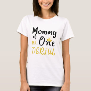 ミスター・ワンダフル1歳のママ Tシャツ