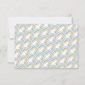 ミスター ワンダフル 1歳の誕生日 レインボー フォト サンキューカード (裏面)