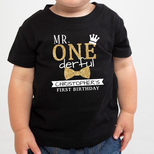 ミスター ワンダフル 1歳誕生日 幼児用Tシャツ ベビーTシャツ
