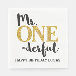 ミスター・ワンダーフルホワイトランチョンナプキンス紙 スタンダードランチョンナプキン