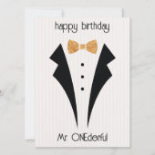 ミスター・ワンダーフル第1誕生日フラットカード (正面)
