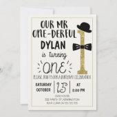 ミスター・ワンダーフル誕生日招待状と金ゴールドフェイク 招待状 (正面)