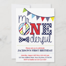 ミスター・ワンダーフル誕生日招待状 招待状