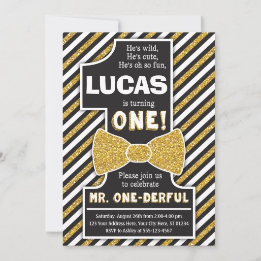 ミスター・ワンダーフル誕生日招待状 招待状 (正面)