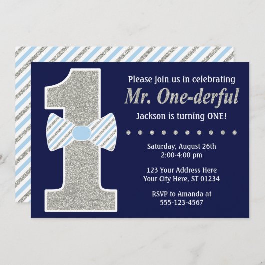 ミスター・ワンダーフル誕生日招待状 招待状 (正面/裏面)