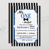 ミスター・ワンダーフル・ファースト誕生日招待状 招待状 (正面/裏面)