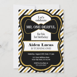 ミスター・ワンダーフル・ファースト誕生日招待状 招待状