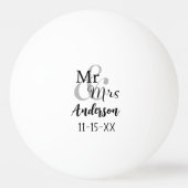 ミスター・結婚ミセスのパーソナライズされた夫婦 卓球ボール (正面)