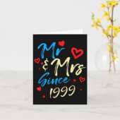 ミスター&amp；ミセス1999年カップル23rdのアニヴ結婚ィス カード (黄色い花)