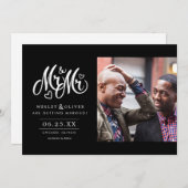 ミスター& Mr.スクリプト-日付を写真とともに保存 セーブザデート (正面/裏面)