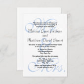 ミスター& Mrs. Blue-3x5's & 結婚披露宴招待状 招待状 (正面/裏面)