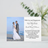 ミスター& Mrs. Gray - 3x5フォトマリッジアナウンス 招待状 (スタンド正面)