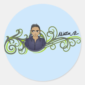 「ミスターE」ステッカー ラウンドシール