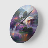ミスティウィステリアハウスオンザヒル ラウンド壁時計 (傾斜)