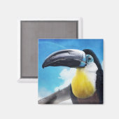 ミスティエアデジタル熱帯鳥絵画のトゥカン マグネット (正面/裏面)