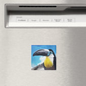 ミスティエアデジタル熱帯鳥絵画のトゥカン マグネット (インサイチュ (食洗機))