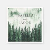 ミスティエレガントパイン結婚フォレス スタンダードカクテルナプキン (正面)