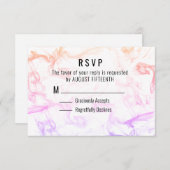 ミスティカラフルスモークRSVPカード 出欠カード (正面/裏面)