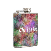 ミスティカラフルパステルヒューズの水色の渦巻き フラスク (右)