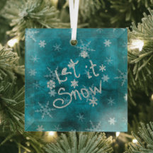 ミスティカルな冬の青銀の雪の結晶 Let It Snow