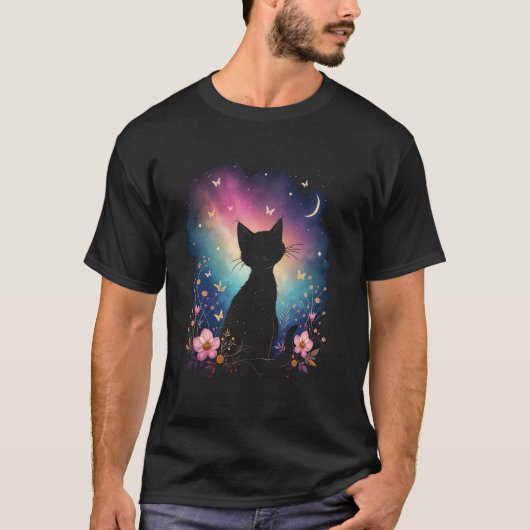 ミスティカルキャットアート Tシャツ (正面)