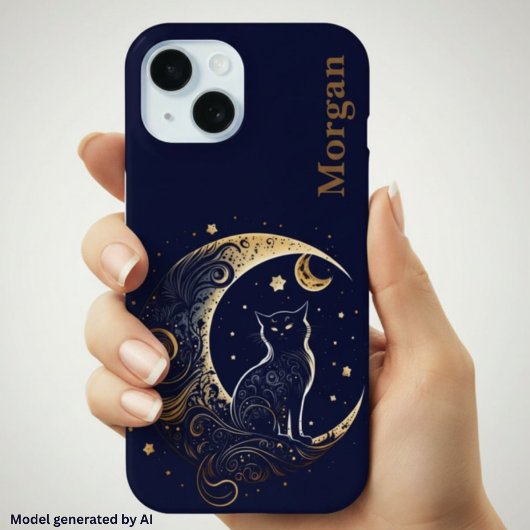 ミスティカルキャットムーン - オーダーメイドの天体ギフト Case-Mate iPhoneケース