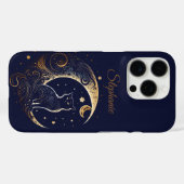 ミスティカルキャット三日月 - オーダーメイドの天体ギフト Case-Mate iPhoneケース (裏面 (横))