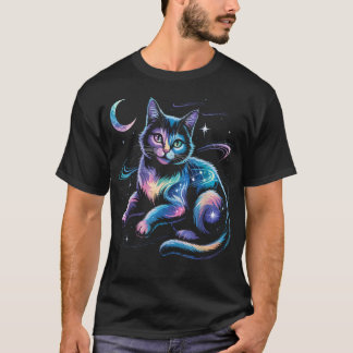 ミスティカルスペースコズミックキャット - ギャラクシー Tシャツ
